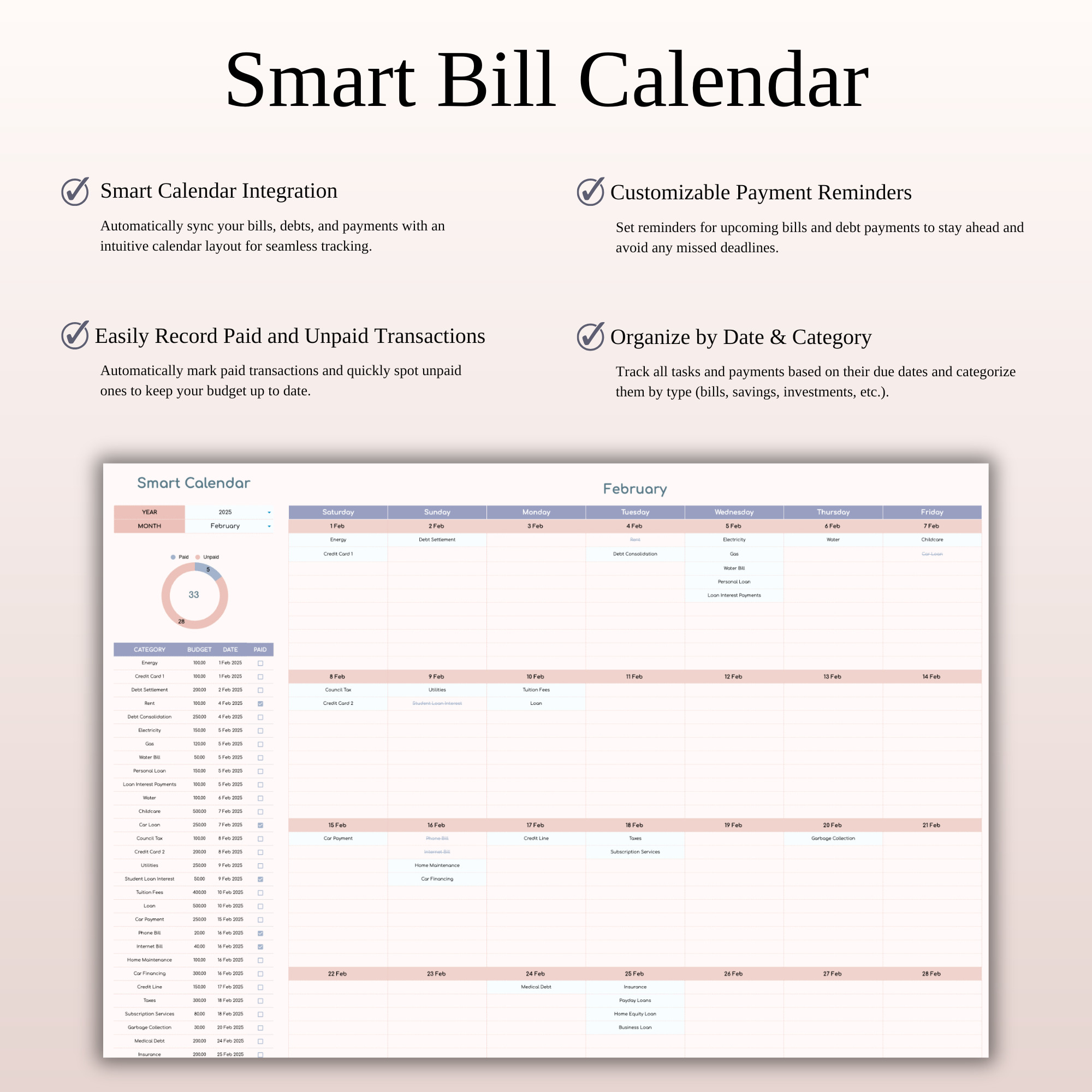BNS – Annual Budget Planner