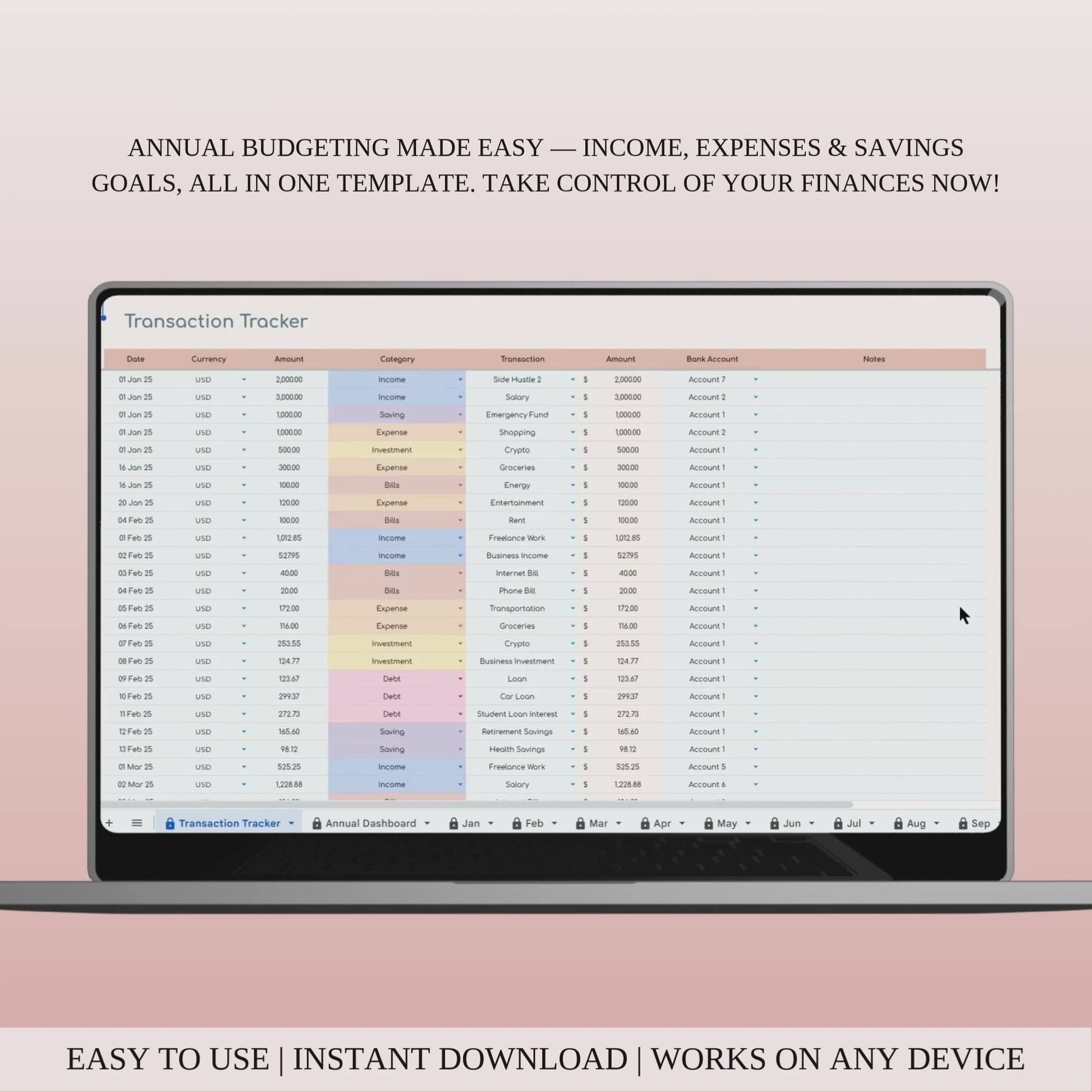 BNS – Annual Budget Planner
